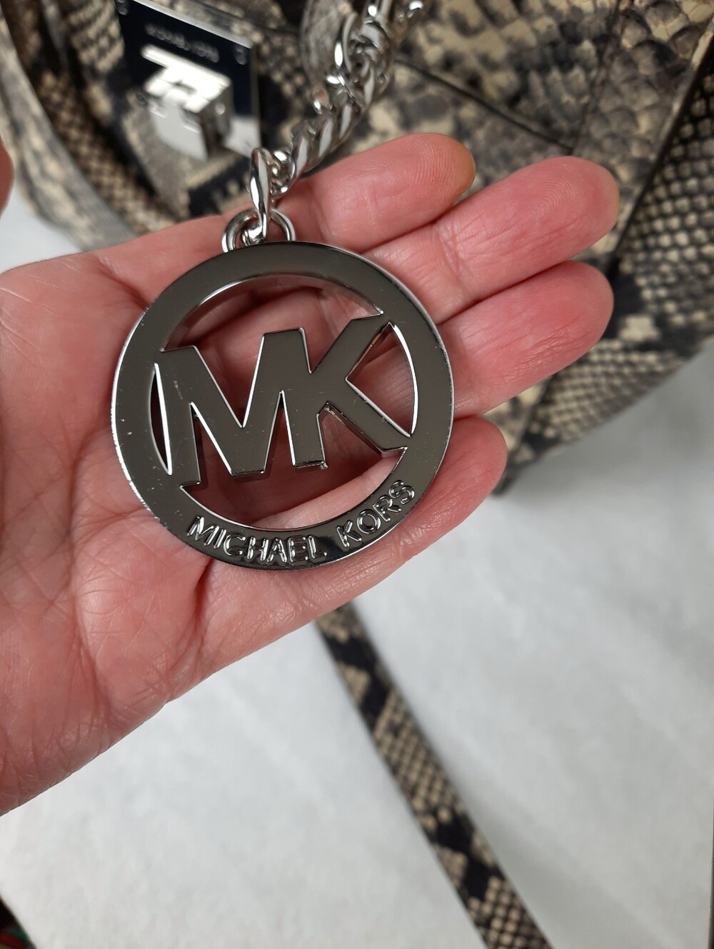 Michael Kors Python Snakeskin Satchel Bag - Picture 5 of 12